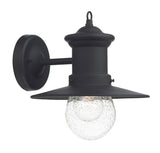 SED1522 Outdoor Wall Light Black Glass Ip44
