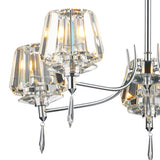 5 Light Semi Flush Polished Chrome