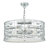 6 Light Pendant K9 Crystal Polished Chrome