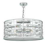 SEV0650 6 Light Pendant K9 Crystal Polished Chrome