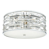 SEV5250 3 Light Flush Polished Chrome Crystal With Diffuser