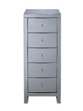 5 Drawer Narrow Chest White