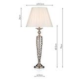 Table Lamp Satin Chrome With Shade (Multipack)