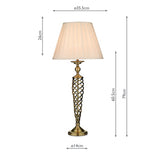 Table Lamp Antique Brass With Shade (Multipack)