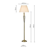 Floor Lamp Antique Brass With Shade (Multipack)