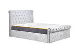 Double Ottoman Bed Grey