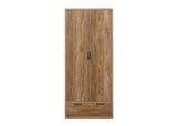 2 Door 1 Drawer Wardrobe Rustic Oak