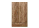 3 Door 2 Drawer Wardrobe Rustic Oak