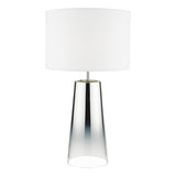 SMO4250 Table Lamp Clear & Chrome Ombre Glass With Shade