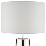 Table Lamp Clear & Chrome Ombre Glass With Shade