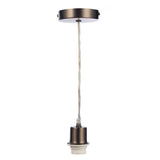 SP61 1 Light Antique Chrome E27 Suspension With Clear Cable