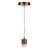 SP64 1 Light Aged Copper E27 Suspension With Clear Cable