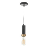 1 Light E27 Suspension Matt Black And Bronze