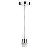 SP65 1 Light Polished Chrome E27 Suspension With Clear Cable