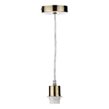 SP67 1 Light Antique Brass E27 Suspension With Clear Cable
