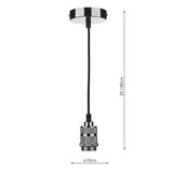 1 Light E27 Decorative Suspension Gun Metal