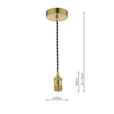 1 Light Suspension In Brass