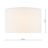 White Linen Drum Shade 35Cm