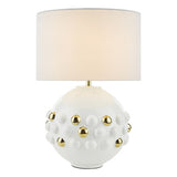 SPH422 Table Lamp Gloss White & Gold With Shade