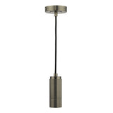 SPK0167 1 Light Knurled Antique Chrome E27 Suspension