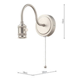 Wall Light Antique Chrome Bracket Only