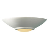 STE0748 Wall Light White Unglazed Ceramic Glass