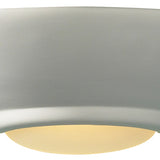 Wall Light White Unglazed Ceramic Glass