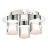 SUS5350 Bathroom 3 Light Flush Polished Chrome Acrylic Ip44 Led