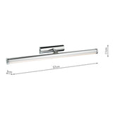 Large Bathroom Wall Light Polished Chrome Ip44 Led