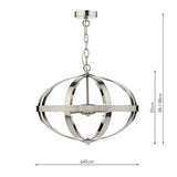 3 Light Pendant Satin Chrome