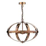 SYM0364 3 Light Pendant Petrol Copper
