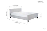 STRB46GRY Double Bed Grey