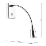 Wall Bracket Polished Chrome Led
