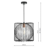 Pendant Black & Copper
