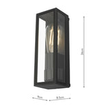 Outdoor Wall Light Matt Grey Glass Ip65