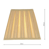 Gold Faux Silk Tapered Square Shade 22Cm