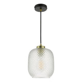 Pendant Matt Black Textured Glass