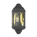 TEN2122 Outdoor Wall Light Black Glass Ip43