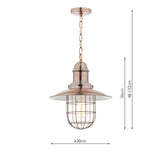 1 Light Pendant Copper