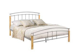 Double Bed Beech & Silver