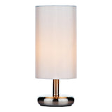 TIC4133 Touch Table Lamp Satin Chrome With Shade