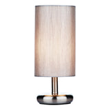 TIC4139 Touch Table Lamp Satin Chrome With Shade