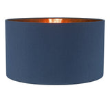 Easy Fit Pendant Shade Navy Blue With Rose Gold Lining