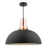 TOR0154 Pendant Matt Black & Copper