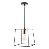 TOW0122 1 Light Single Pendant Matt Black Copper