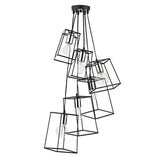 TOW0650 6Lt Cluster Pendant Black & Polished Chrome