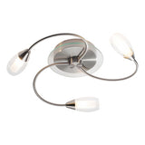 TUG5346 3 Light Flush G9 (Satin Chrome Complete With Double Envelope Glass