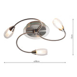 3 Light Flush G9 (Satin Chrome Complete With Double Envelope Glass