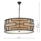 4 Light Pendant Bronze