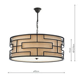 6 Light Pendant Bronze